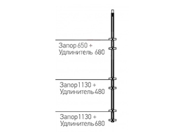 Шаблон запорных пластин для вертикального удлинителя среднего запора